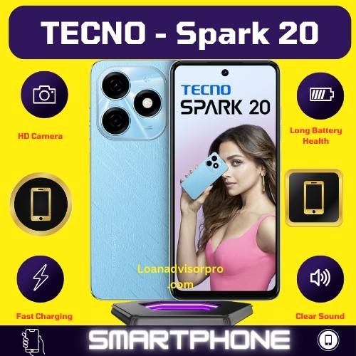 TECNO Spark 20 | Magic Skin Blue, (16GB*+256GB